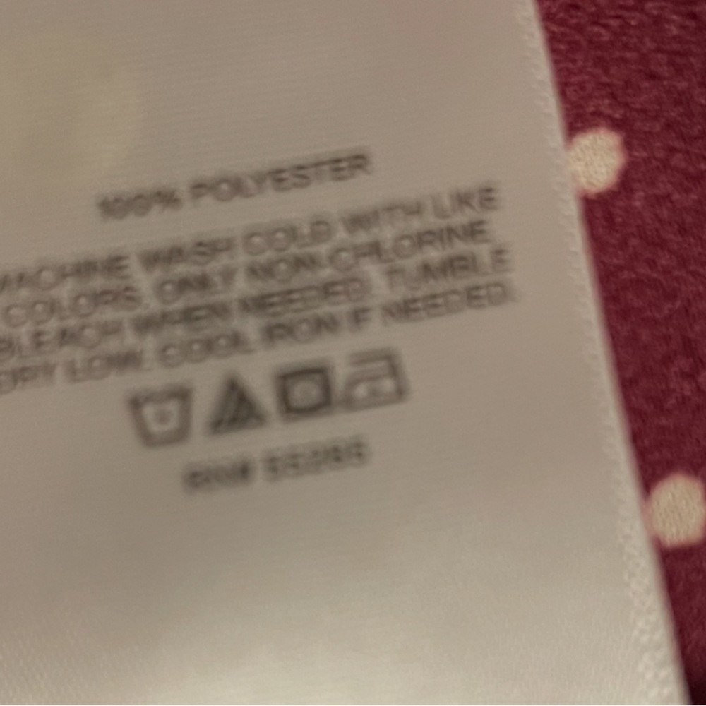 Express Maroon Blouse with Cream Dots - Picture 9 of 11